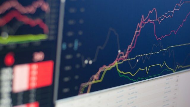 Scientific charts on the computer screen